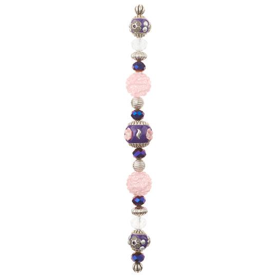 12 Pack: Clear & Purple Strung Beads By Bead Landing™